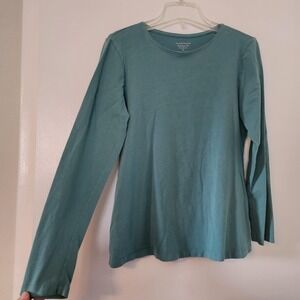 PS Long Sleeve Green Everyday Top by Christopher Banks, Size Small